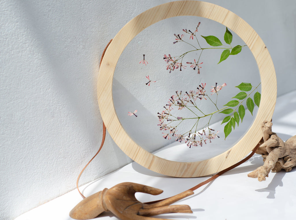 Cadre de fleurs pressées d. 23 et 30 cm - Murmures de lilas