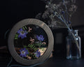 Pressed flower frame d. 9" - Delphinium - Emerald Rabbit