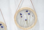 Cadre de fleurs pressées diam. 9" et 12" - Bluets