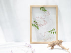 Cadre fleurs pressées 13x18" - Lilas