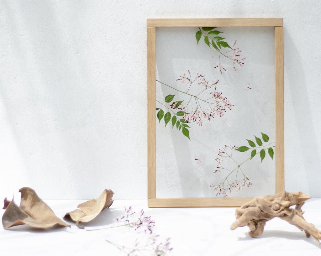 Cadre fleurs pressées 13x18" - Lilas