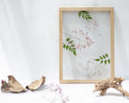 Cadre fleurs pressées 13x18" - Lilas