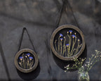 Cadre de fleurs pressées diam. 9" et 12" - Bluets