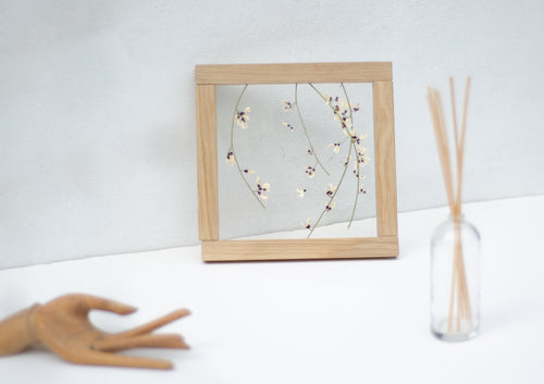 Art floral de fleurs pressées 20x20 cm - Moments printaniers