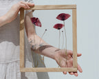 Cadre de fleurs pressées 26,5x31,5 cm - Coquelicots