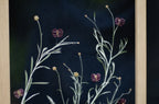 Cadre Fleurs séchées 13x18" - Argenté et bordeaux
